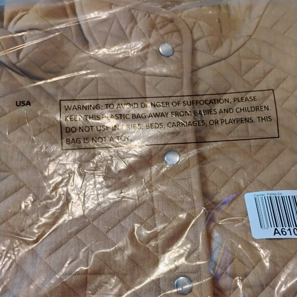 Sport Savvy Camel Knit Quilted Car Coat Lined- Womens 5X Petite- NWT - Picture 7 of 8